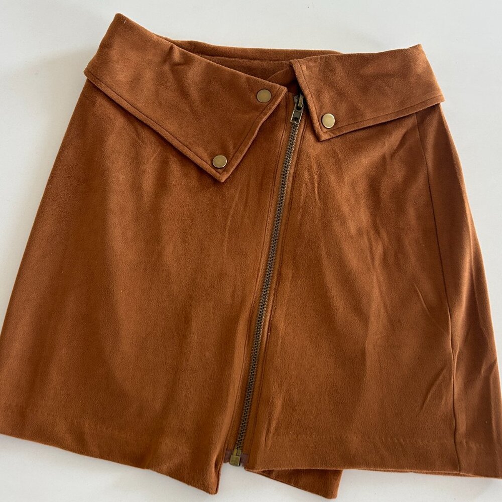 Vegan suede mini skirt-NWT